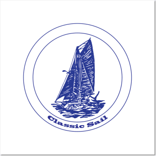 Classic Sail - Gaff Rigged Cutter Sailboat Posters and Art